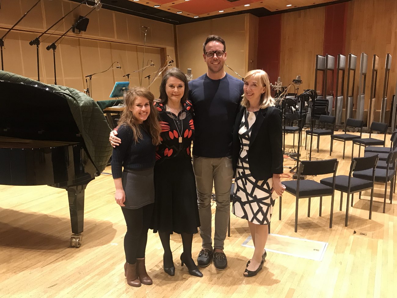 The Arcava players in the recording hall