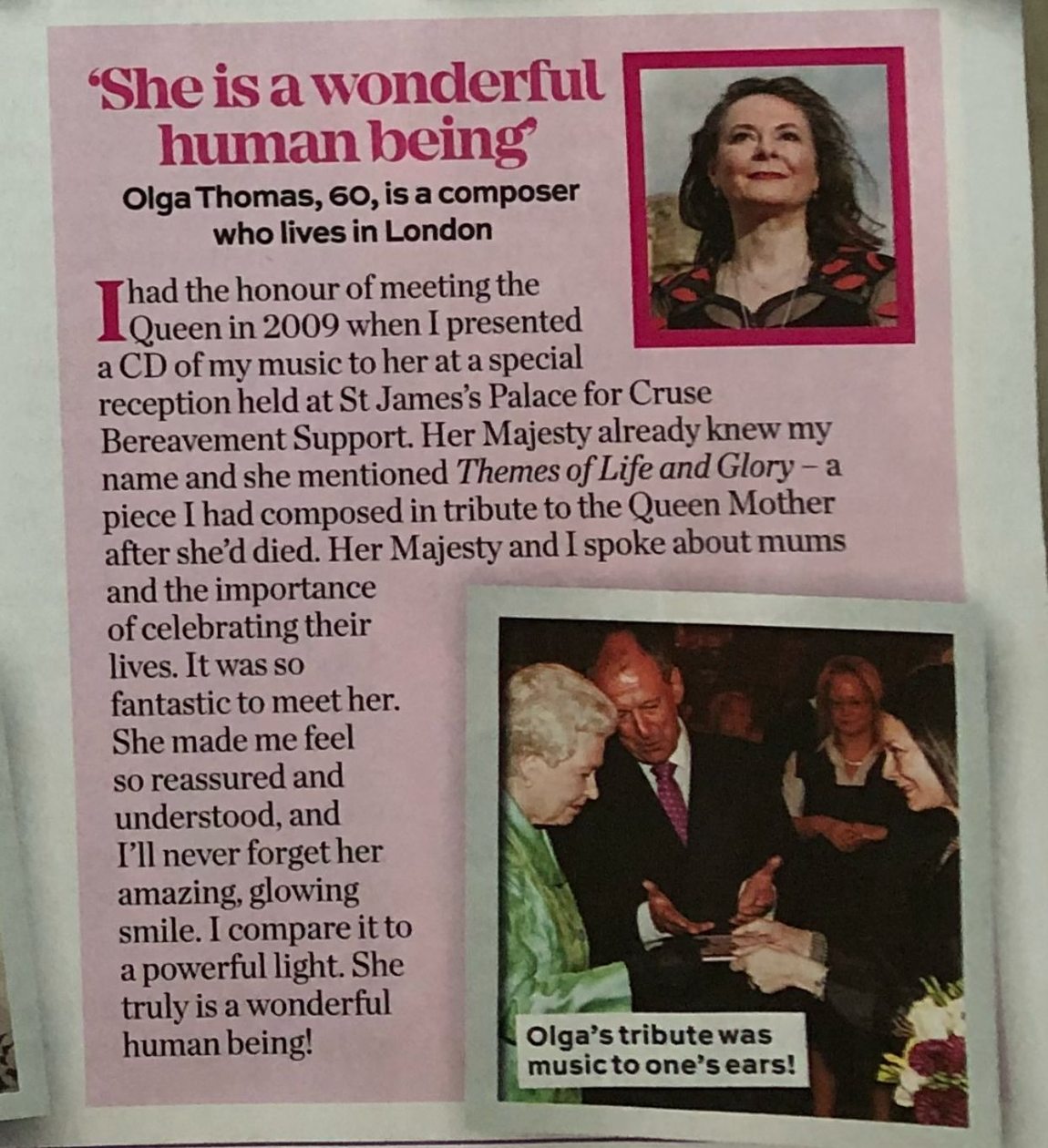 Royal Life feature on Dr. Olga Thomas