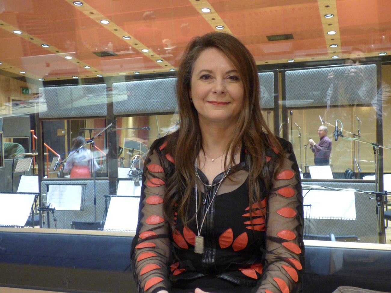 Dr. Olga Thomas in the recording hall