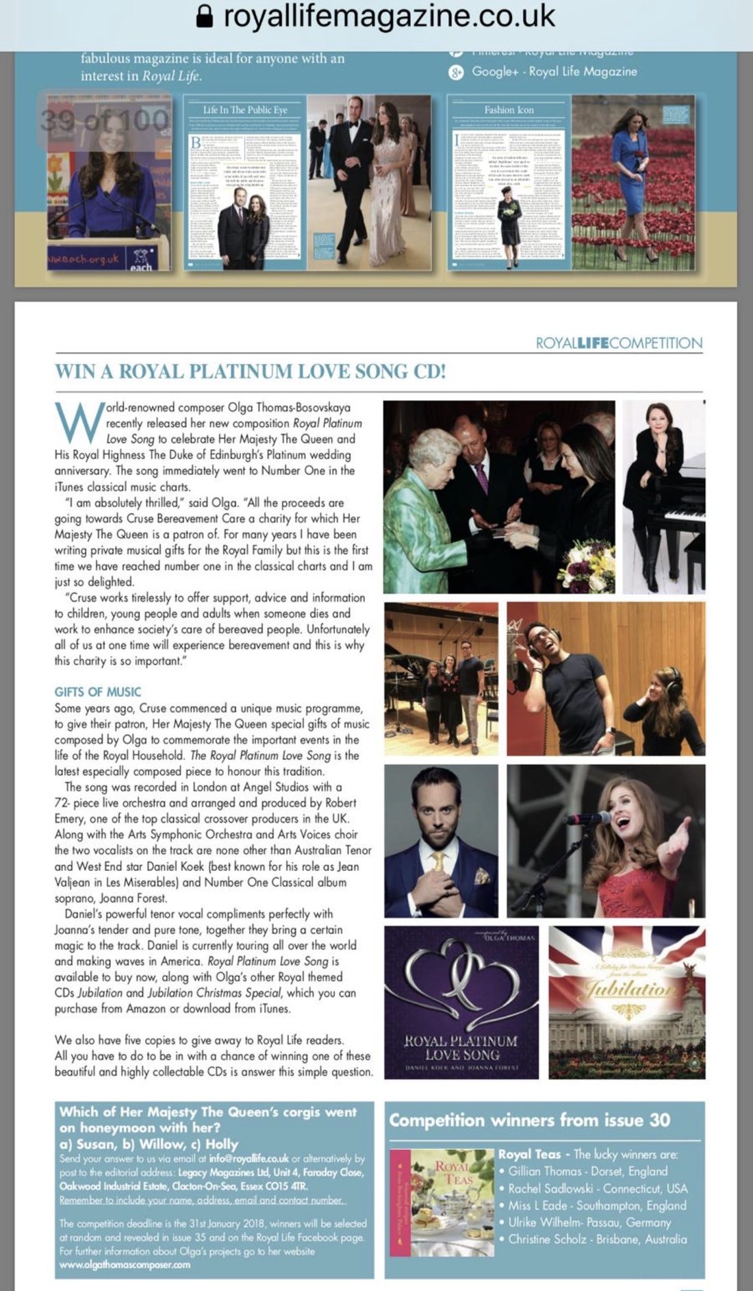 Royal Life magazine feature
